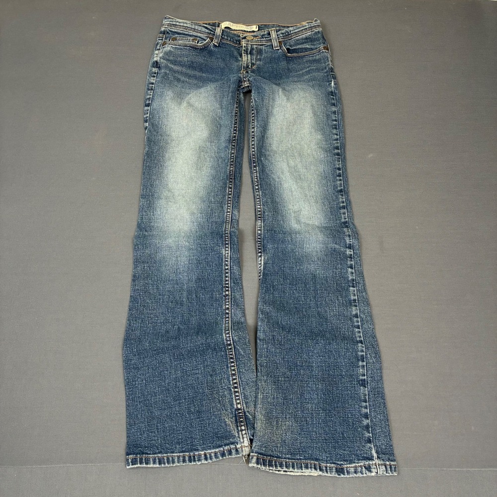 Y2K Express Low Slung Flare Ultra Low Rise Jeans Women's Size 1/2 (26x29)
